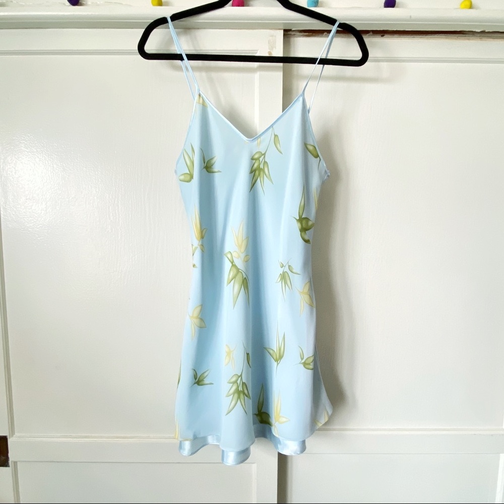 Light Blue Tropical Babydoll Dress